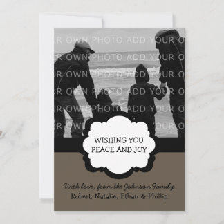 Carte Plat Photo Simple Chic Holiday, Mocha