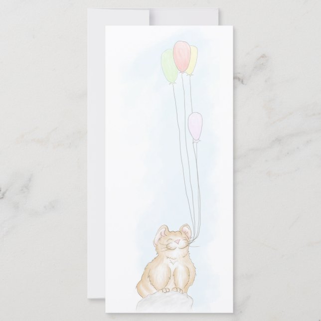 Carte Plat Pika Anniversaire (Devant)