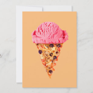 Carte Plat Pizza à la crème glacée