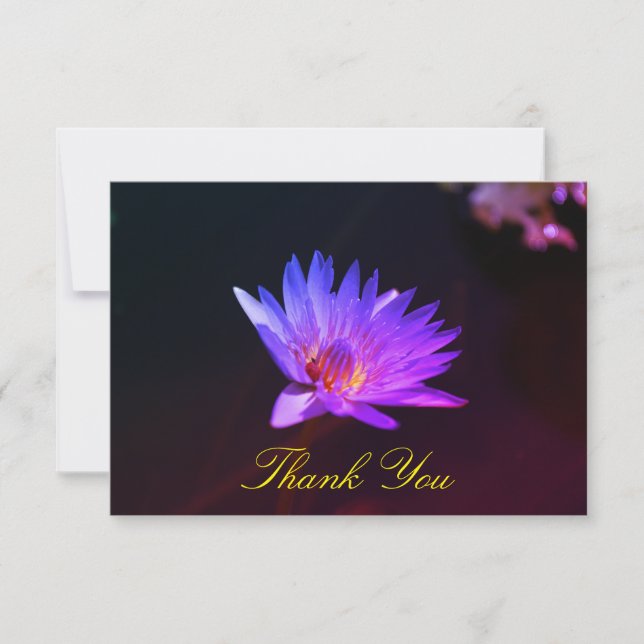 Carte Plat Plante Merci bleu violet (Devant)