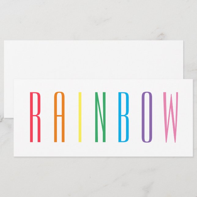 Carte plat RAINBOW 4x9.25 (Devant / Derrière)