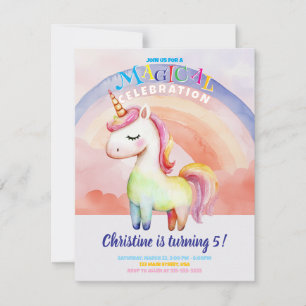 Carte plat Rainbow Unicorn