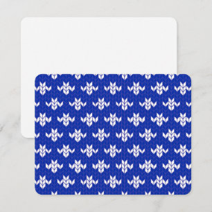 CARTE PLAT SCANDIA BLUE KNIT 4,25x5,5 / Horizontal