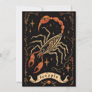Carte plat - Scorpio Celestio Zodiac Art