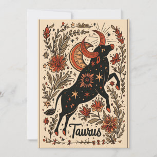 Carte plat - Taurus Celestial Zodiac Art