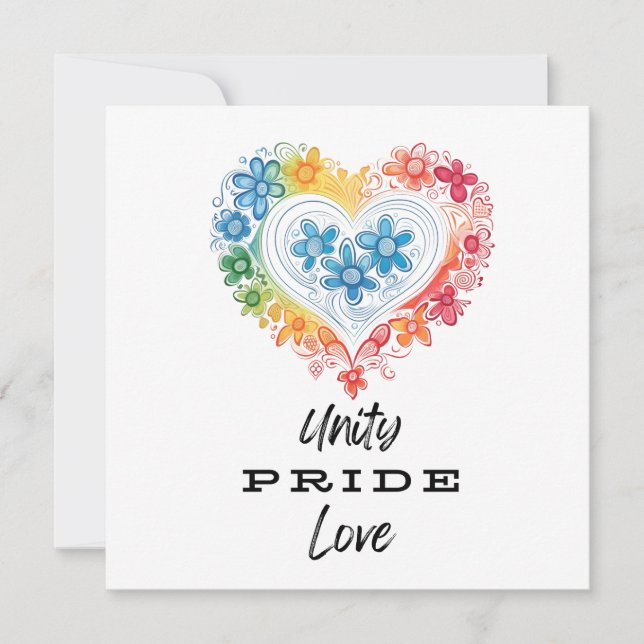 Carte plat Unity Pride Love (Devant)