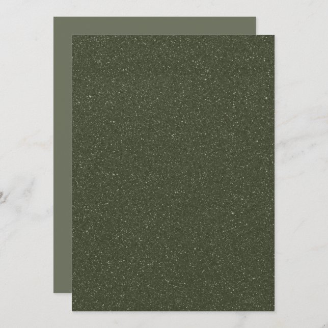Carte Plat Verte Speckté Moss - Personnalisable (Devant / Derrière)