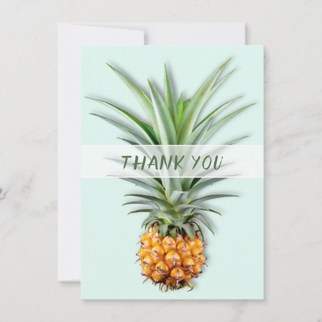 Carte plat vide en Merci d'ananas unique (Devant)