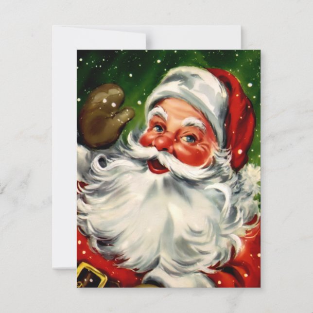 Carte plat vintage Santa Claus (Devant)