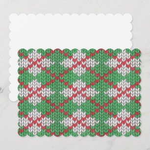 Carte plat XMAS JACQUARD KNIT 5x7 / Horizontale