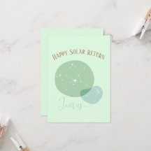 Carte plat Zodiac Birthday Taurus