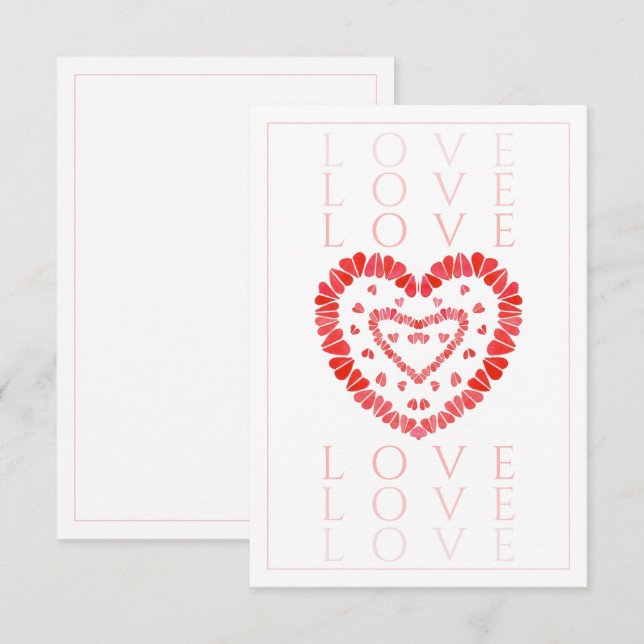 CARTE PLATE 3,5x5 AMOUR (Devant / Derrière)