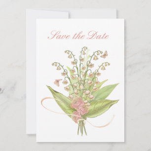 Carte plate à aquarelle rose