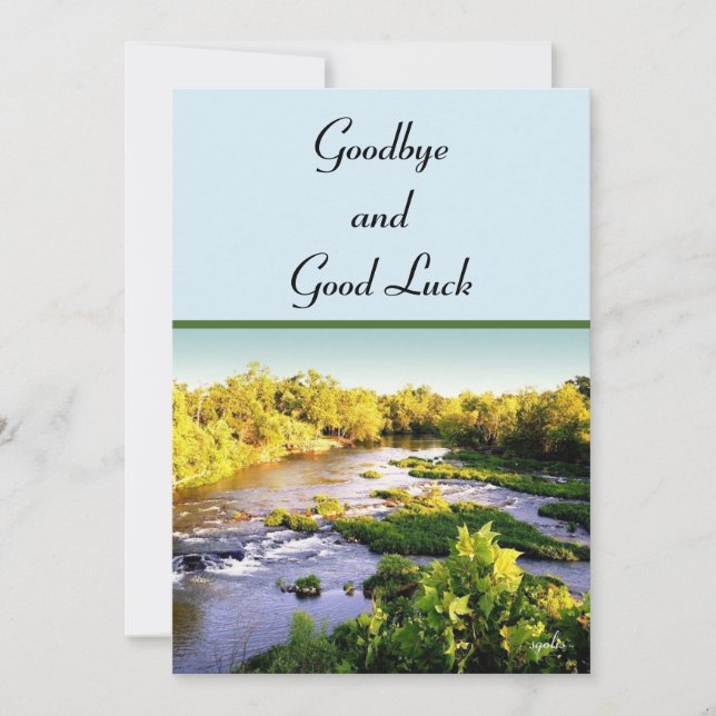 Carte plate à l'adieu et à la bonne chance (Devant)