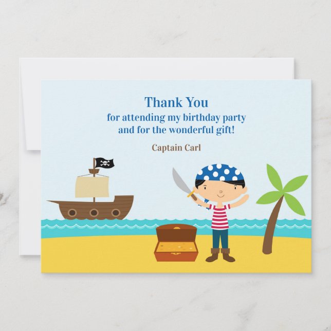 Carte Plate à Merci Pirate (Devant)