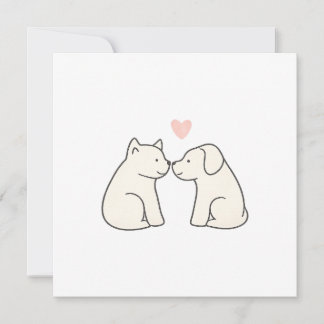 Carte plate amour pour chien