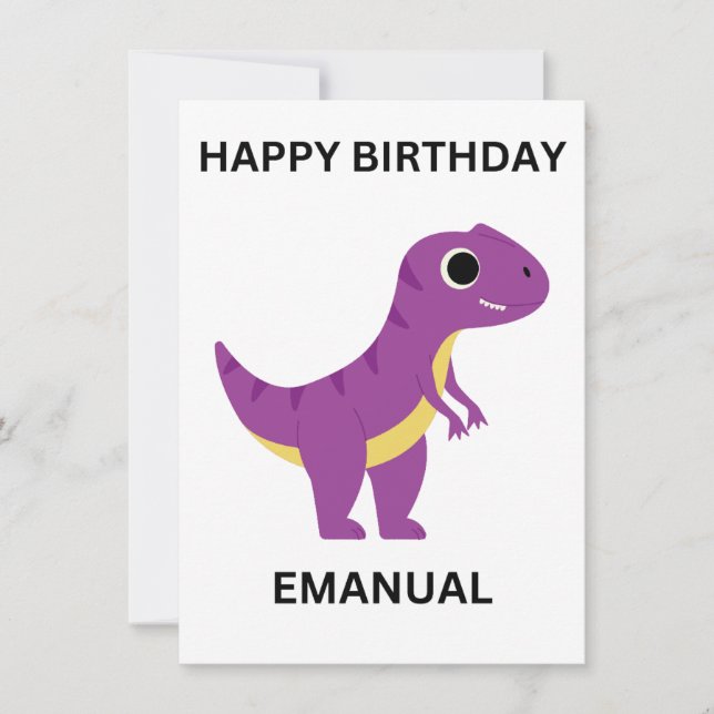 Carte Plate Anniversaire Minimaliste Élégante (Devant)