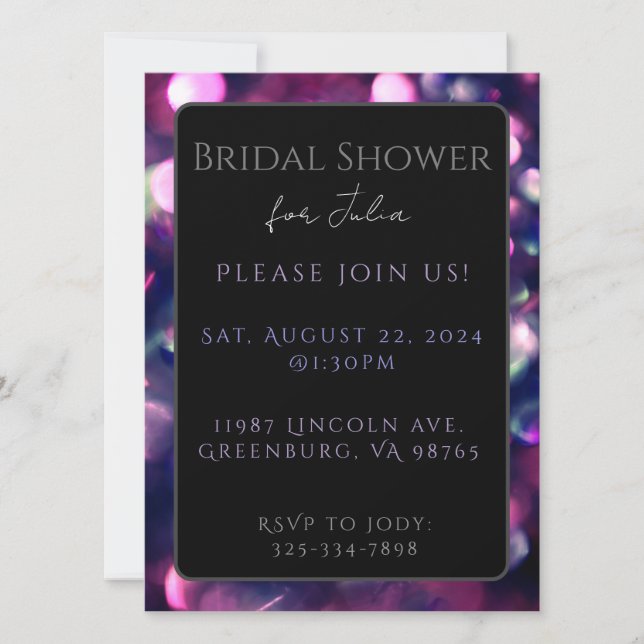 Carte plate, Berry Sparkle Dark (Devant)