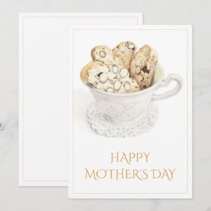 CARTE PLATE Biscotti pour la fête des Mères 5x7