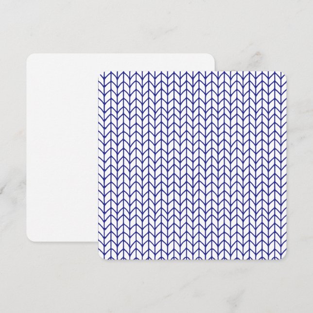 CARTE PLATE CARRÉE 5,25" EN MAILLE BLEUE (Devant / Derrière)