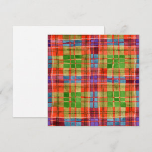 CARTE PLATE CARRÉE 5,25" TARTAN MAC RAE