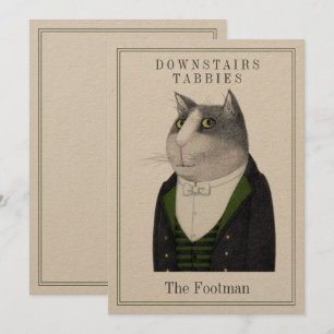 CARTE PLATE CAT 5x7 FOOTMAN + Texte (sur Kraft)