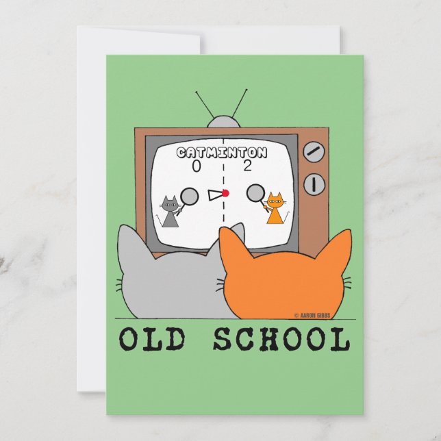 Carte plate - Chats de jeux vidéo rétro OLD SCHOOL (Devant)