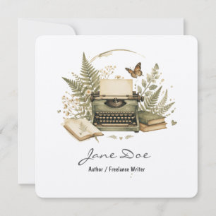Carte plate d'auteur à l'aquarelle avec code QR bo