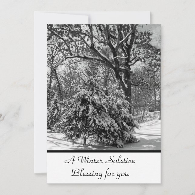 Carte plate de bénédiction du solstice d'hiver (Devant)