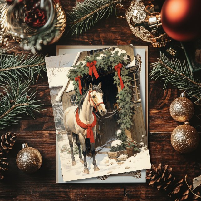 Carte plate de Ferme de Noël avec écuries pour che (Créateur téléchargé)