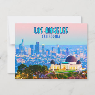 Carte plate de Los Angeles Californie