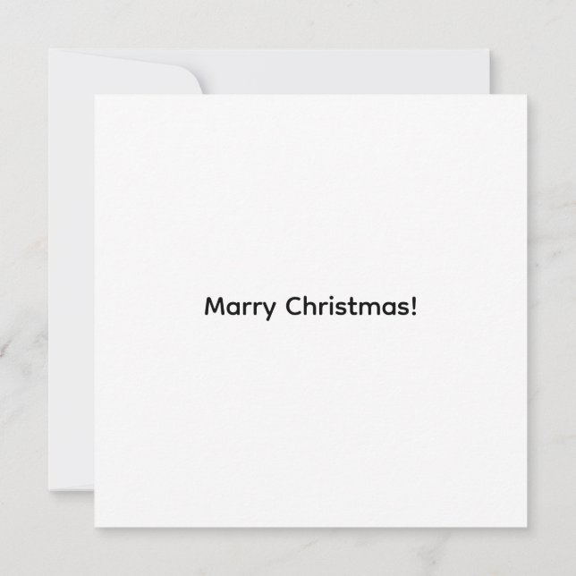 Carte plate de Noël avec un chat chaleureux (Dos)