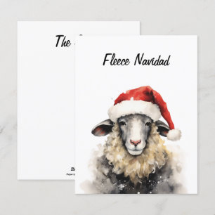 Carte plate de Noël Fleece Navidad