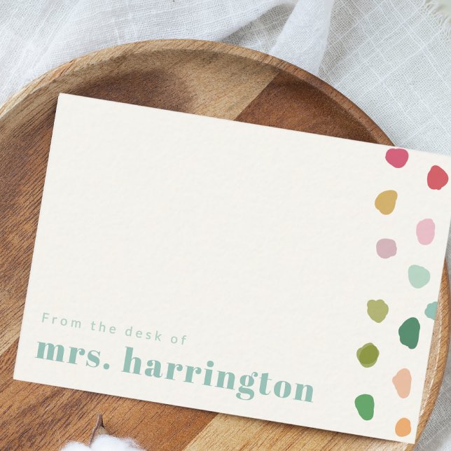 Carte plate de professeur colorée et ludique (Créateur téléchargé)