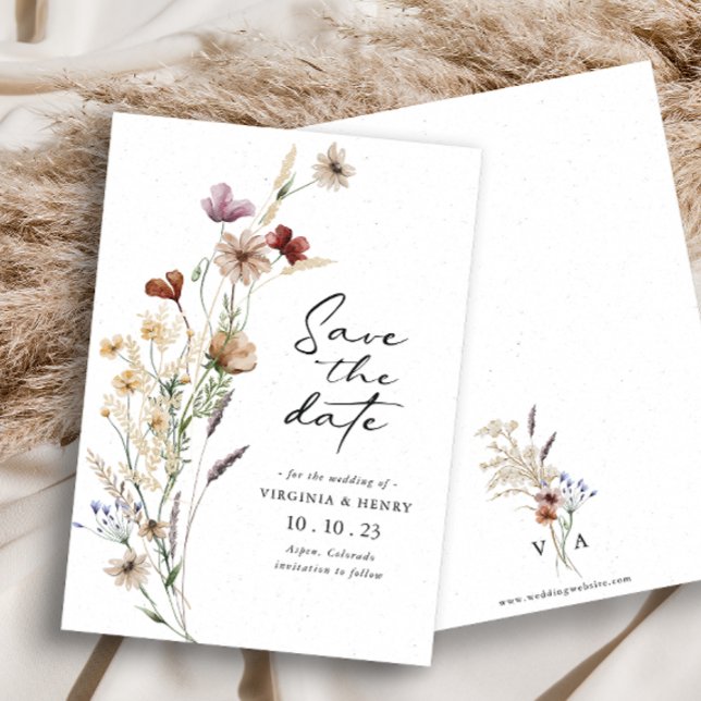 Carte plate de rappel blanc boho (Créateur téléchargé)