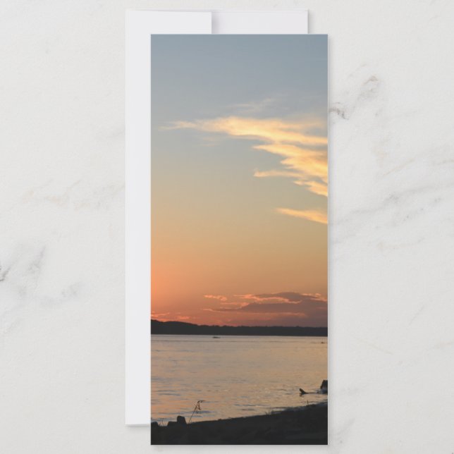 Carte plate Design Coucher de soleil (Partie de la (Devant)