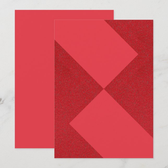 Carte plate diamant rouge abstrait – Personnalisab (Devant / Derrière)