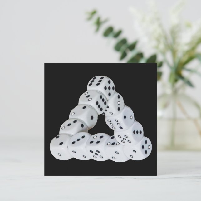 Carte plate Dice d'illusion optique (Debout devant)