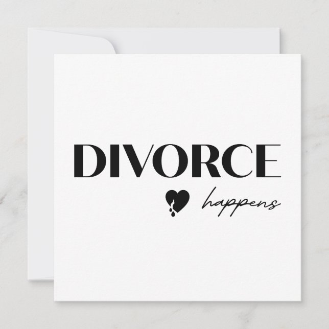 Carte plate Divorce Happens (Devant)