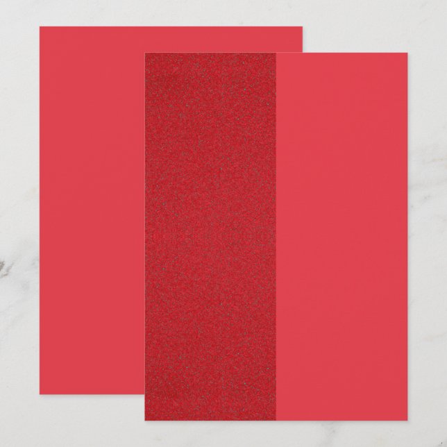 Carte plate duo rouge tomate – Conception personna (Devant / Derrière)