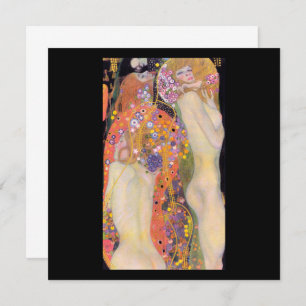 CARTE PLATE : GUSTAV KLIMT : SERPENTS D'EAU II