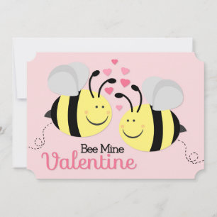 Carte plate horizontale de Saint-Valentin de mine