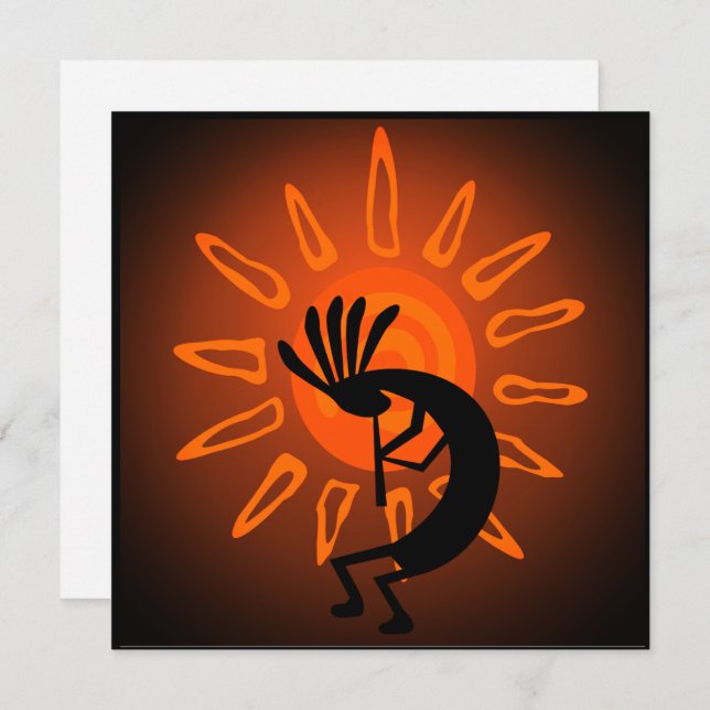 Carte plate Kokopelli Sun Bronzer (Devant / Derrière)