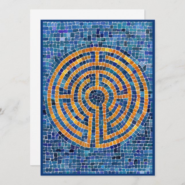 Carte plate LABYRINTH IV 5,5 x 7,5 (Devant / Derrière)