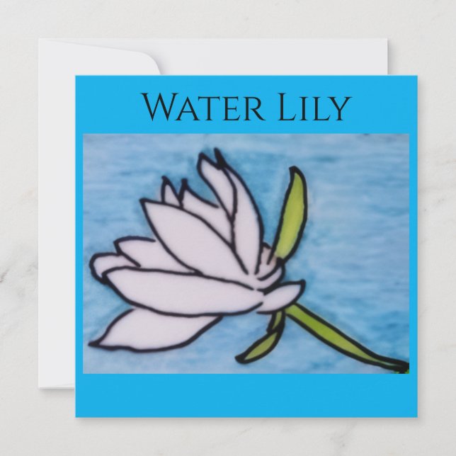 Carte plate Lily blanche (Devant)