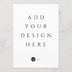 Carte plate / Menu / Invitation 13 x 18 cm