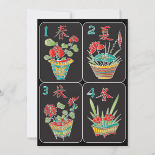 Carte plate MJ Fleurs/Saisons