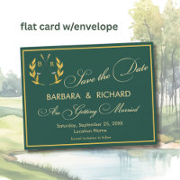CARTE PLATE Monogramme de Golf Mariage Enregistrez