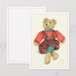 CARTE PLATE MR. BEAR 3,5x5