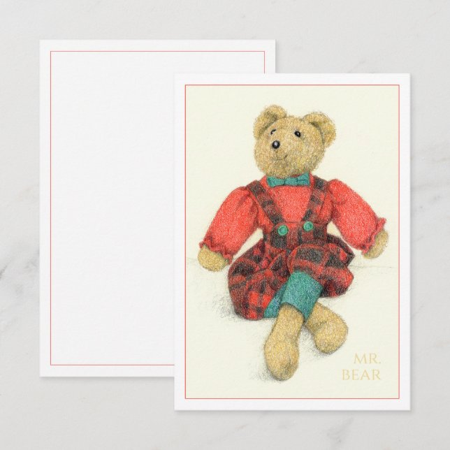 CARTE PLATE MR. BEAR 3,5x5 (Devant / Derrière)